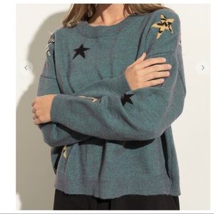 18 Boho Fabulous Star Oversized Knit Sweater